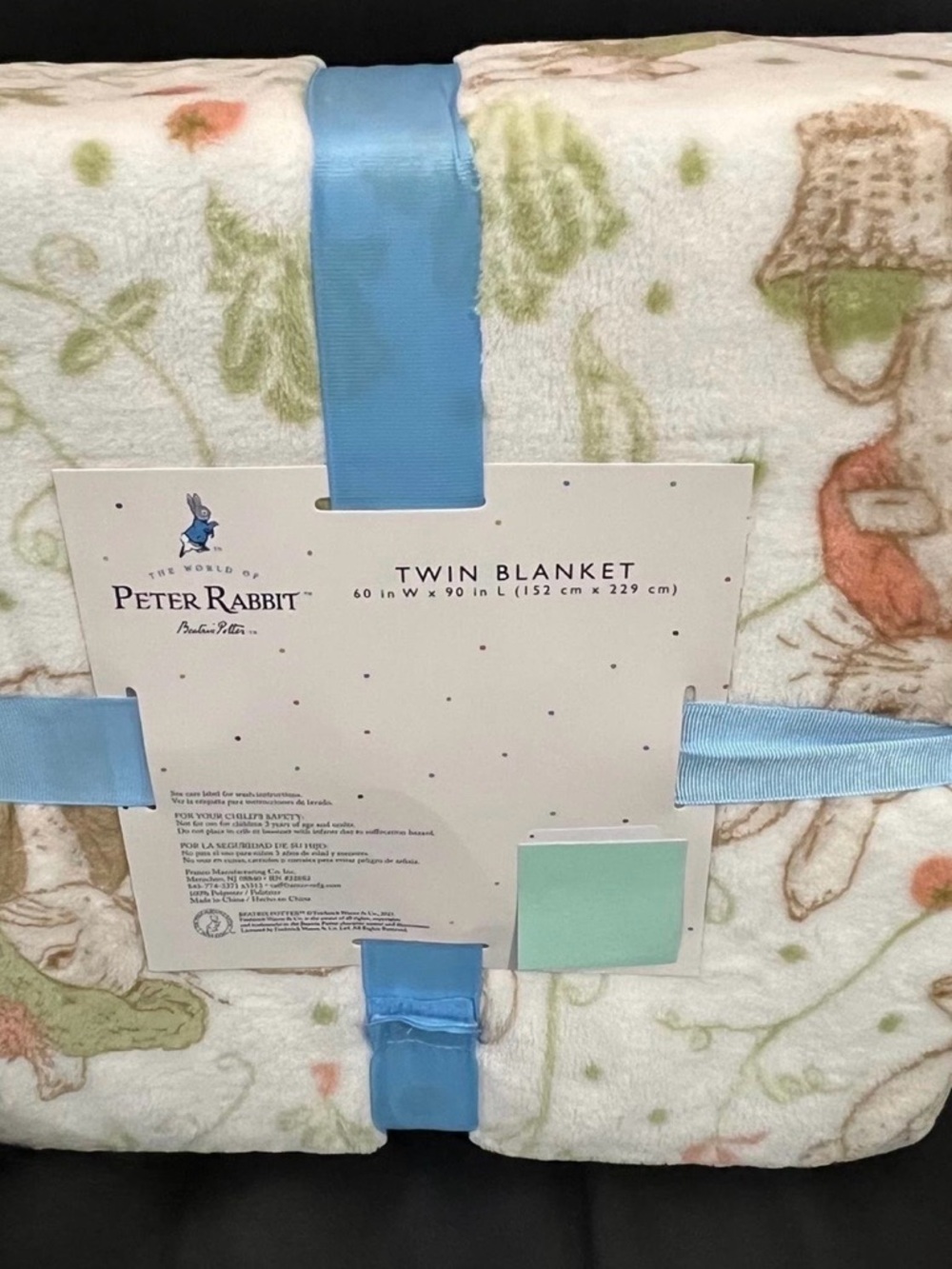 Easter Peter Rabbit Twin Blanket - Picture 5 of 5